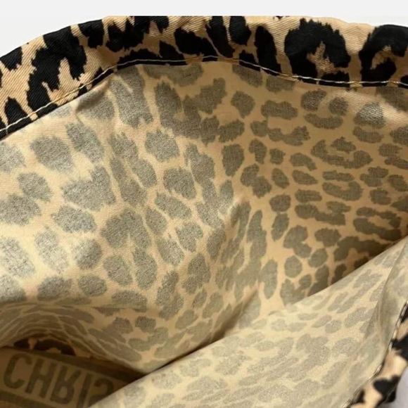 Dior Leopard Pattern Drawstring Bag - Picture 5 of 5